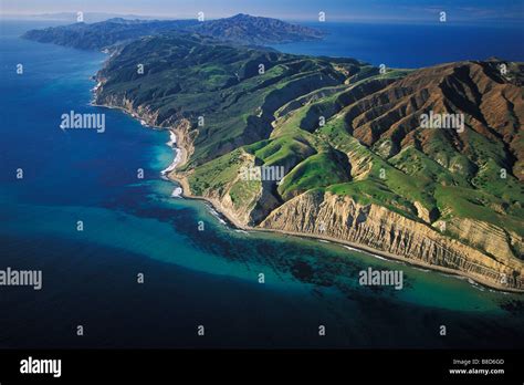 Aerial View Of Santa Cruz Island In Channel Islands National Park In