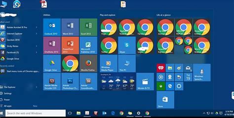 Set default settings for current nav menu; Start menu tiles reverted to the browser icon - Windows 10 ...