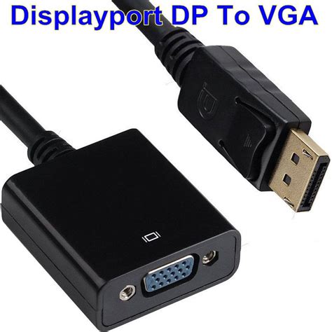Dp To Vga Cable 1080p Gold Plated Standard Displayport To Vga Converter