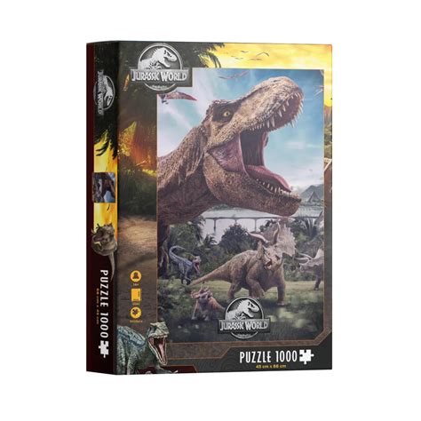 Puzzle 1 000 Pièces T Rex Produits Dérivés Jurassic Park Sd Toys