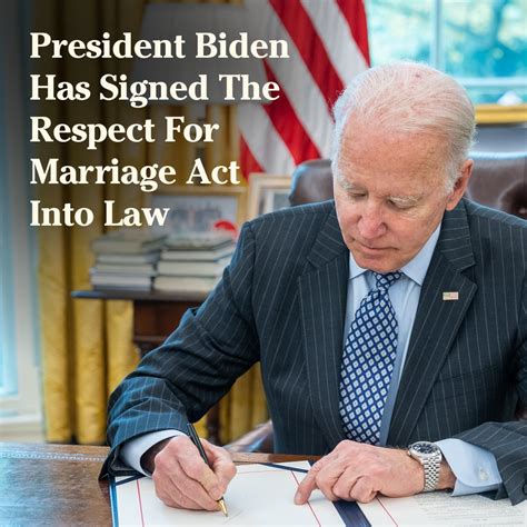 breaking president joebiden just signed the respect for marriage act into law enshrining