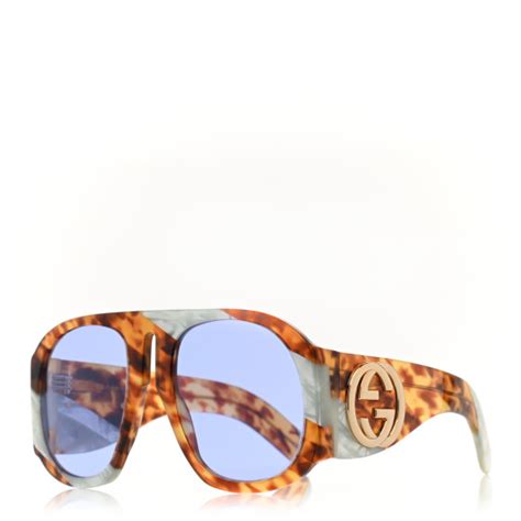 gucci oversized aviator sunglasses gg0152s tortoise mother of pearl 938070 fashionphile