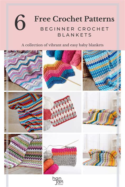 6 Easy Crochet Blanket Patterns For Beginners Hanjan Crochet