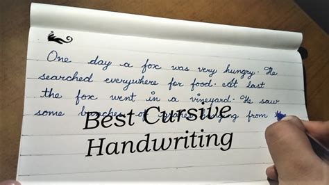 Best Cursive Handwriting Using Gel Pen Best Calligraphy Font For