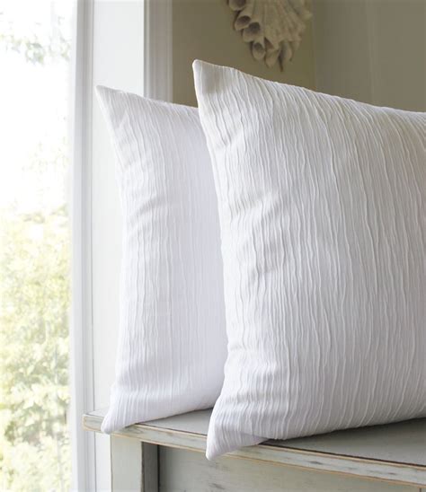 2 Solid White Pillow Covers Textured Throw Pillows White