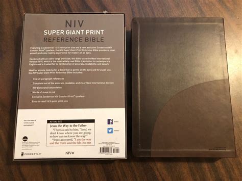 Personalized Niv Super Giant Print Reference Bible Brown
