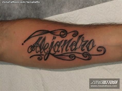 Tatuaje De Nombres Alejandro Letras