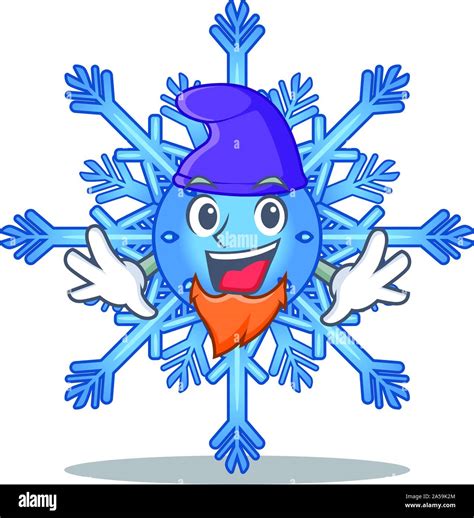 Elf Snowflake Cartoon With The Character Shape Stock Vector Image And Art