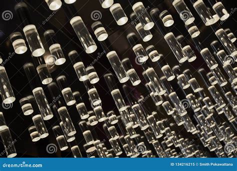 Hanging Illuminate Light On Ceiling Stock Image Image Of Chandelier