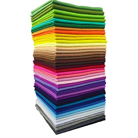 Flic Flac 42pcs 14mm Soft Thick Felt Fabric Sheet Assorted Color Felt