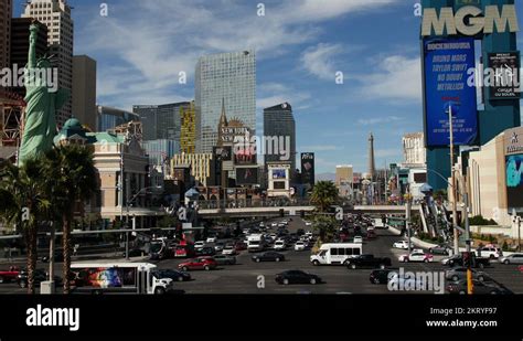 Las Vegas Strip Traffic Day Time Lapse 4k Stock Video Footage Alamy