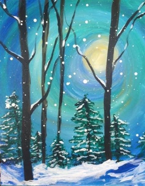 Sat Nov 07 2015 700 930pm Winter Moon Winter Painting Christmas