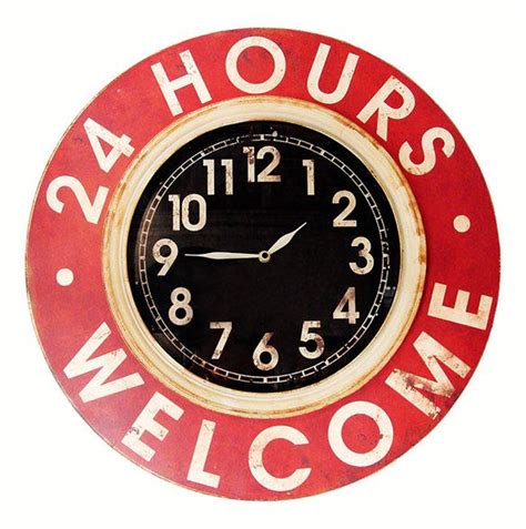 Large 1950s Diner Style Clock Clock 1950s Home Decor Metal Clock