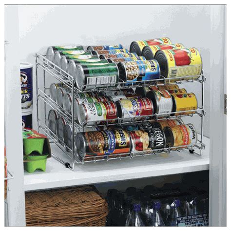 I'm here to challenge you to utilize every square inch the pantry & food storage. Deluxe Chrome Canned Food Storage Rack - Contemporary ...
