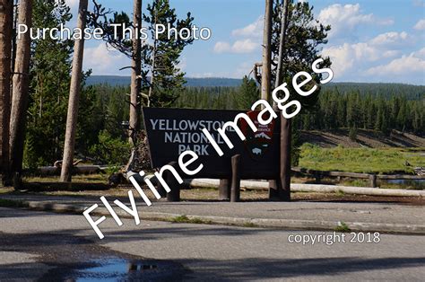 Yellowstone National Park Sign Flyline Images