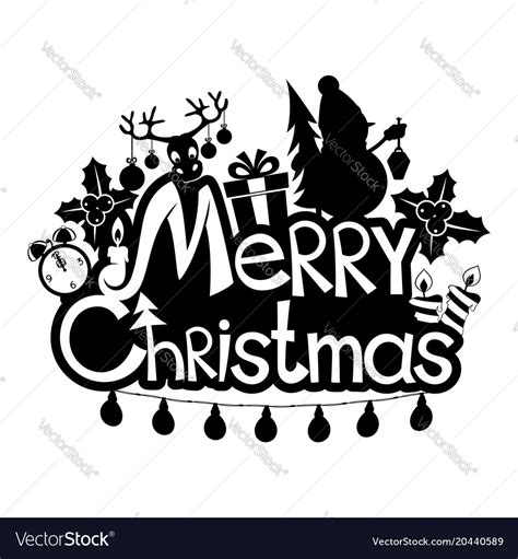 Merry Christmas Sign Royalty Free Vector Image