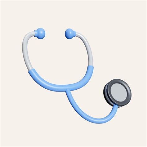 Premium Psd 3d Medical Stethoscope For Doctors Icon Isolated On White