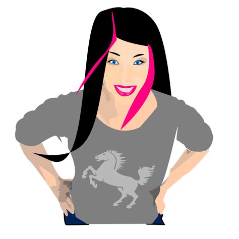 Punk Girl Vector Png Clip Art Library