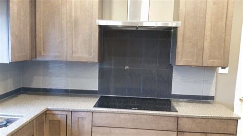 Kitchen Backsplash In Wave Glass Tile Wave Glass Glass Tile Kitchen