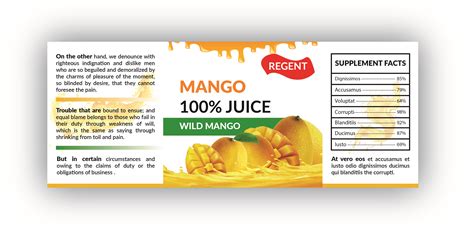 Label Design For Mango Juice