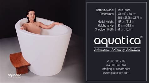 Aquatica True Ofuro Japanese Soaking Bathtub Demo Video For Short People Youtube
