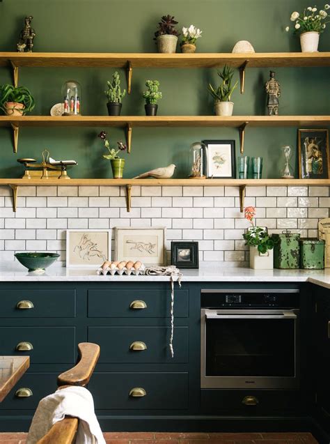Devol Kitchens Green Kitchen White Backsplash Tile Laurel Home