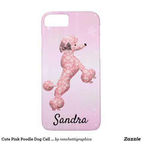 Cute Pink Poodle Dog Cell Phone Iphone Ipad Case Zazzle Pink