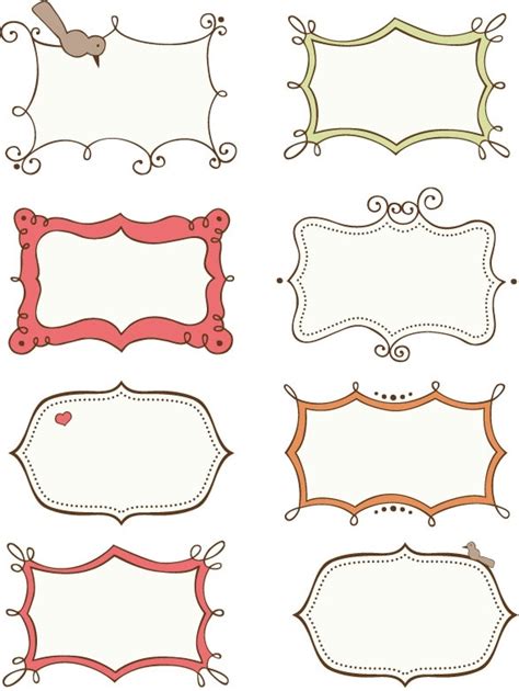 8 Best Images Of Doodle Border Free Printable Label Templates Free