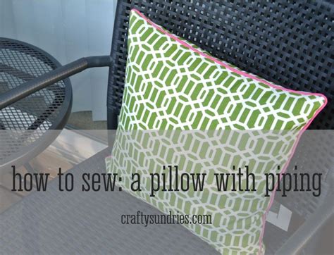 How To Sew A Pillow With Piping Pillows Sewing Piping