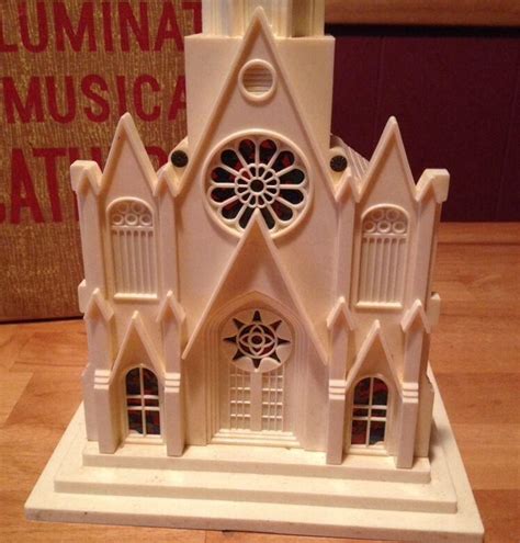 Vintage Christmas Illuminated Musical Churchcathedral Paramount