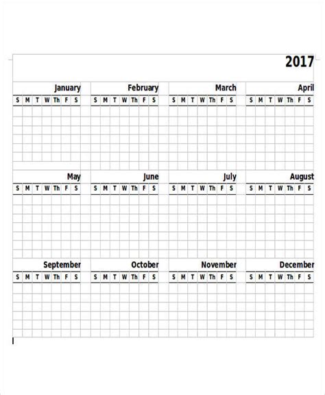 Yearly Printable Calendar