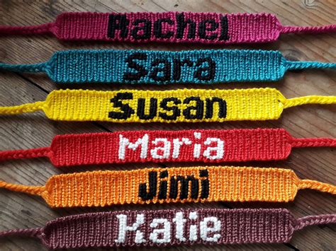 Friendship Bracelets With Names