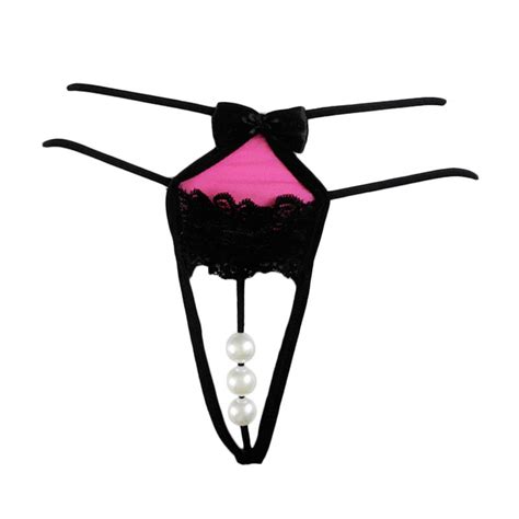 promo jakarta lingerie g string sexy strip open crotch jlg079c black pink diskon 50 di seller