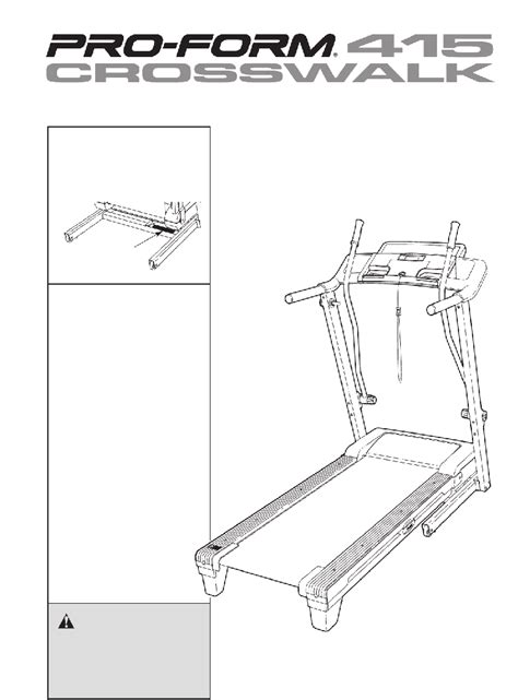 ProForm Crosswalk Treadmill Treadmill Operation Users Manual PDF View Download