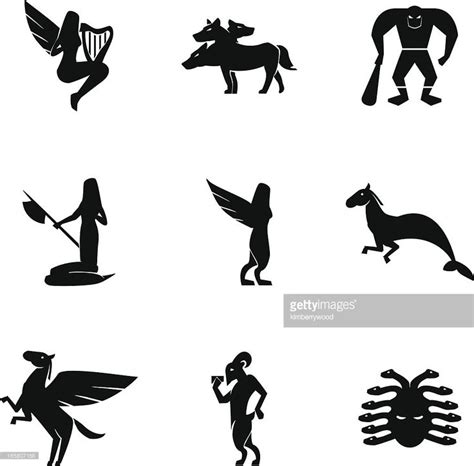 Vector File Of Mythical Creatures Icon Set Mythical Creatures Icon
