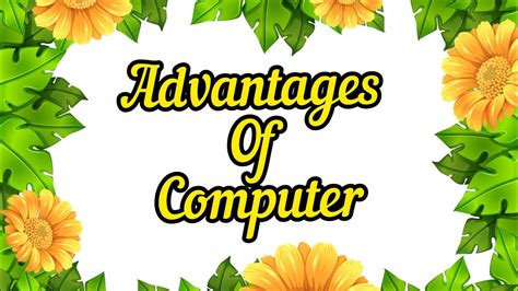 Advantages Of Computer Youtube
