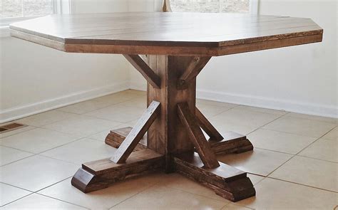 Build with free dining table plans and kitchen table plans. Benchmark Pedestal Base Octagon Table | Ana White