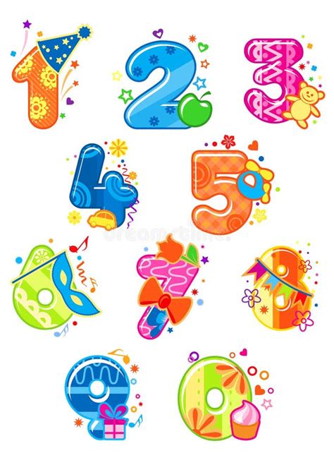 Cartoon Digits And Numbers Stock Vector Illustration Of Number 35283122