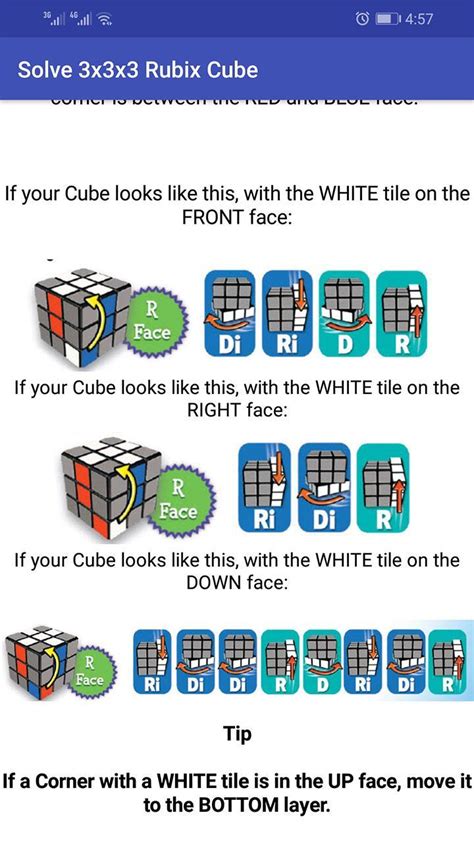 8 step rubik's cube solution overview; How To Solve a Rubix Cube 3×3×3 Step By Step for Android ...