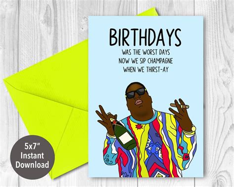 Biggie Smalls Birthday Card Etsy