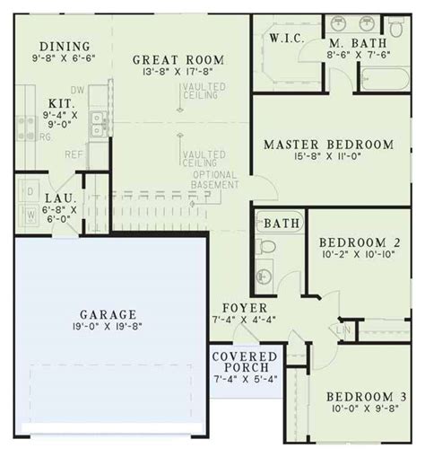 Country Plan 1250 Square Feet 3 Bedrooms 2 Bathrooms 110 00487