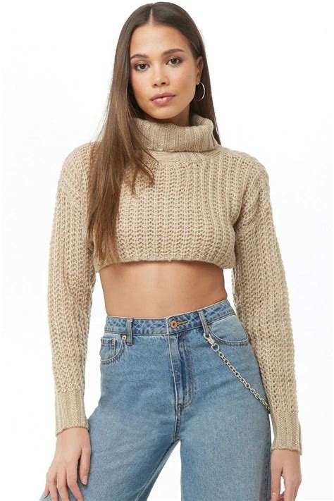 Cropped Turtleneck Sweater Forever 21 Turtle Neck Beautiful Womens