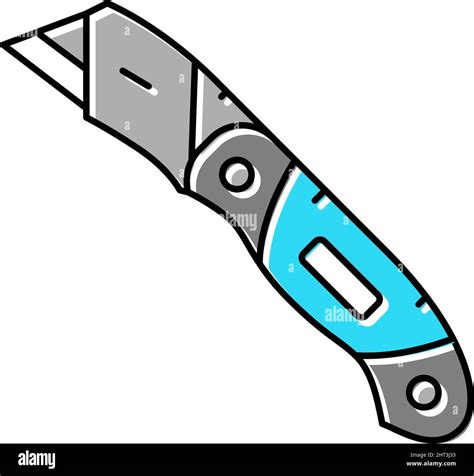 Utility Knife Equipment Color Icon Vector Illustration Stock Vector