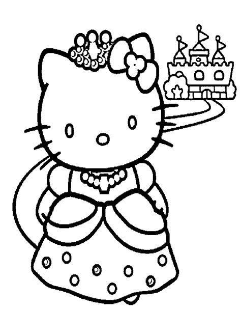 Hello Kitty Princess Coloring Pages Coloring Home