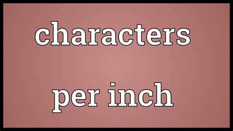 On a typical computer screen, 72 dpi is acceptable, with 96 dpi the norm. Characters per inch Meaning - YouTube