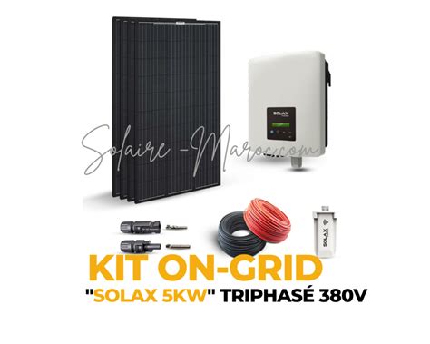 Kit Solaire Autoconsommation Solax X3 5kw Triphasé 380v