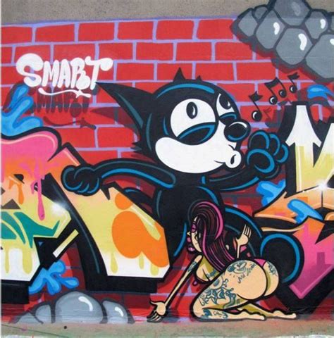 O Gato Felix Graffiti Wall Art Graffiti Art Letters Street Art Graffiti