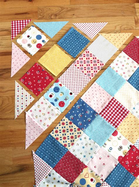 Patchwork On Point Quilt Tutorial Quilts Baby Patchwork Quilt