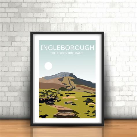 Yorkshire Three Peaks Set Of 3 Art Prints Whernside Etsy Uk