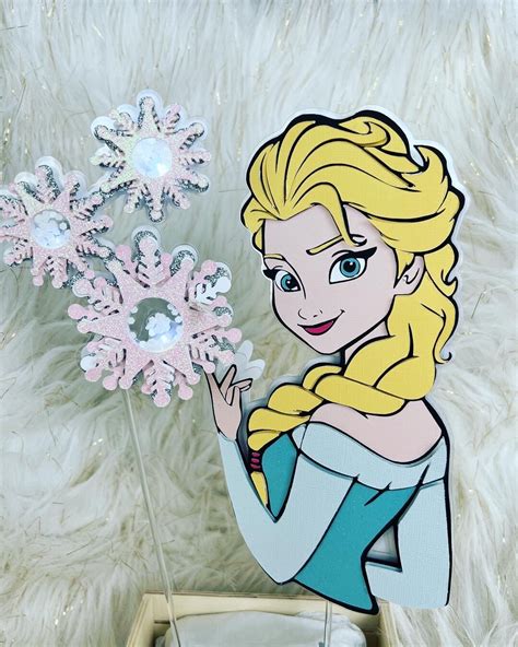 Elsa Frozen Cake Topper Frozen Party Supplies Frozen Cake Etsy